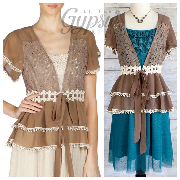 A'reve Woodland Cottage Chiffon Cardi Top - Picture 3 of 10